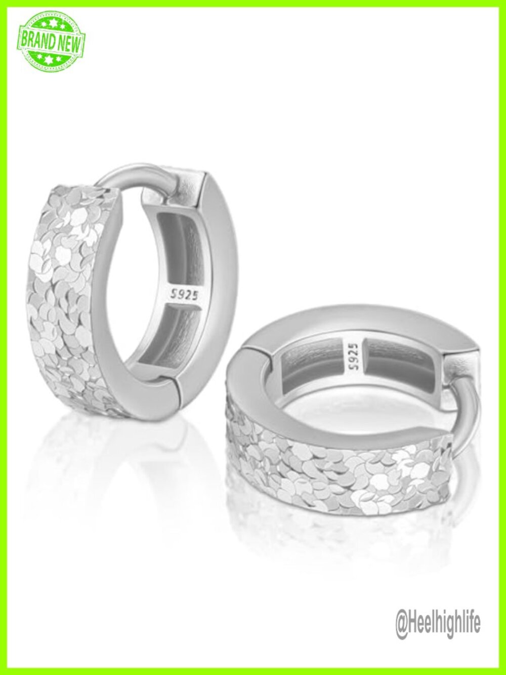 925 Sterling Silver Gold Plated Hoop Earrings Huggie Lightweight Hypoallergenic